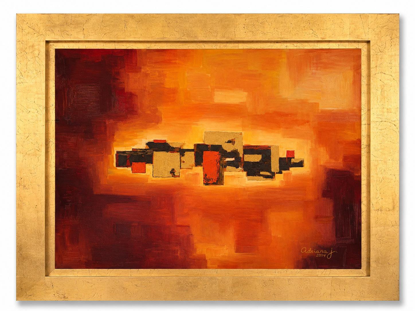 Geométrico oro / naranja